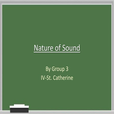 Nature of Sound Waves - Physics