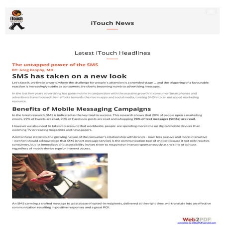 The Untapped Power of the SMS – iTouch.co.za