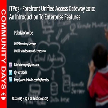 Forefront Unified Access Gateway 2010: An Introduction To Enterprise Features
