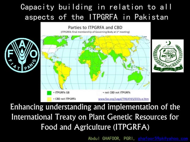 International treaty on plant genetics resources for food and ...