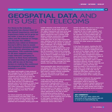 ITP journal   Geospatial data in the Telecoms Industry