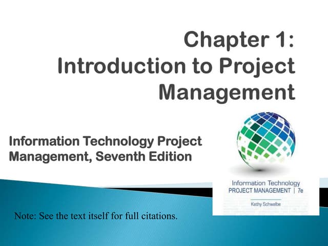 Information Technology Project Management - part 01