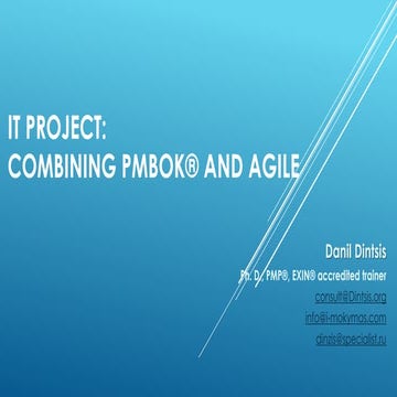 PMBOK and Agile in IT projects
