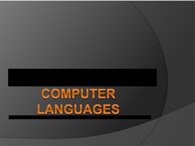 IT ppt (Computer Languages).ppt, computer languages | PPT