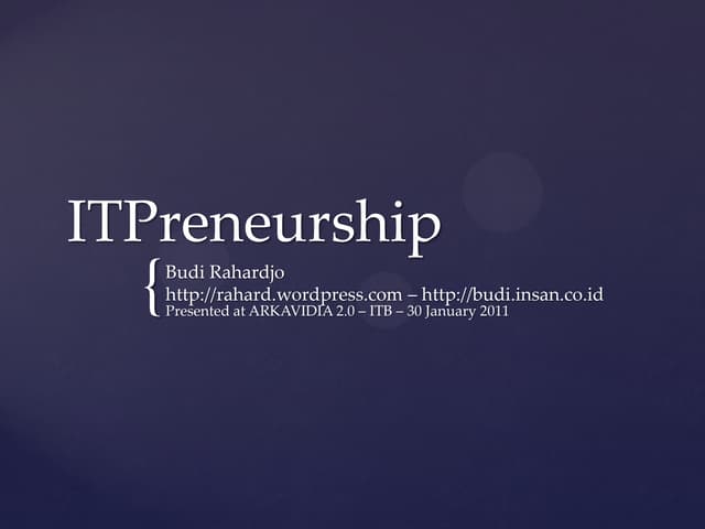 ITpreneurship