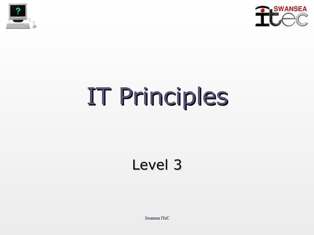 Level 3 IT Principles Overview | PPT