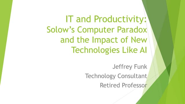 Solow's Computer Paradox and the Impact of AI