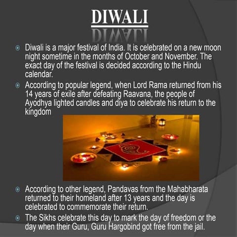 FESTIVALS OF INDIA (PRESENTATION II)