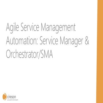 IT Pro Webinar Series: Agile Service Management Automation with Service Manag...