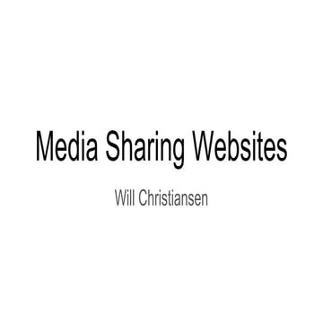 Media sharing websites