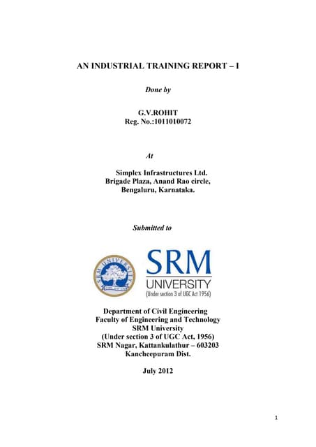 Industrial Training Report-1