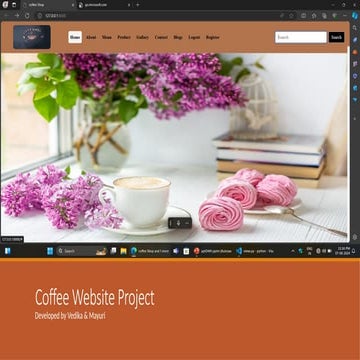 Coffee shop project ppt ,project of internship | PPTX