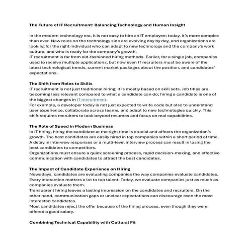 People-First Recruiting in a New Era of Work | PDF