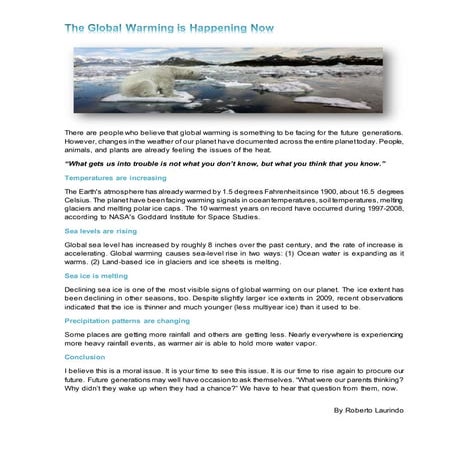 It reflected the well known wisdom (1)