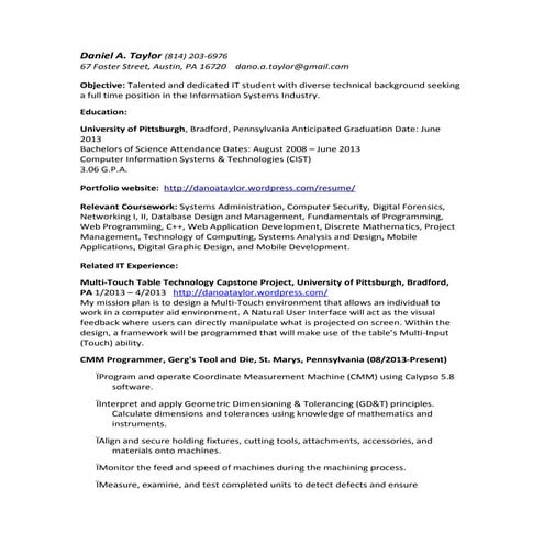 Itresumedanieltaylor