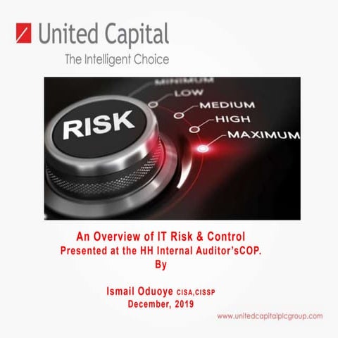 An Overview of IT Risk and Control