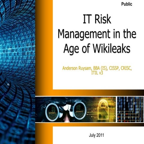IT Risk Management In The Age of Wikileaks