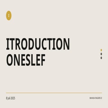 SELF INTRODUCTION.pptx by me perkenalan diri | PPTX