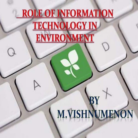 role of information technology in enivronment