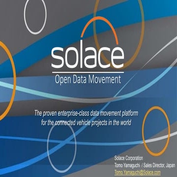 [Solace] Open Data Movement for Connected Vehicles