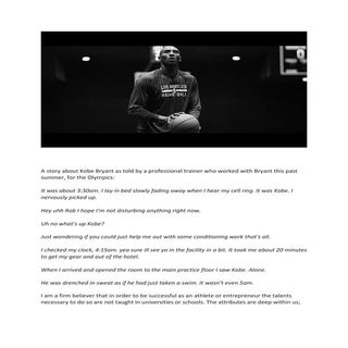 Its 330am and kobe is training