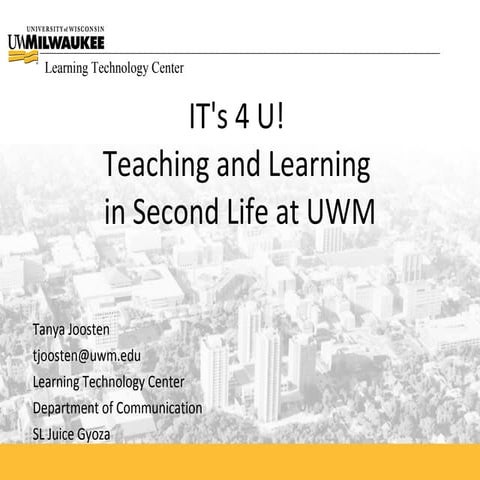 UW Milwaukee Its4U Presentation, 12.17.08