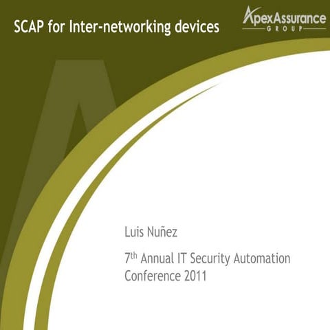 ITSAC 2011 SCAP for Inter-networking Devices