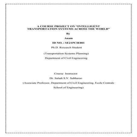 Intelligent Transportation Systems across the world