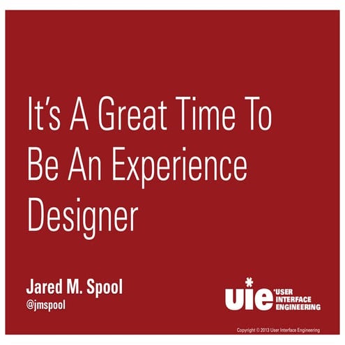 It's A Great Time to be A Designer