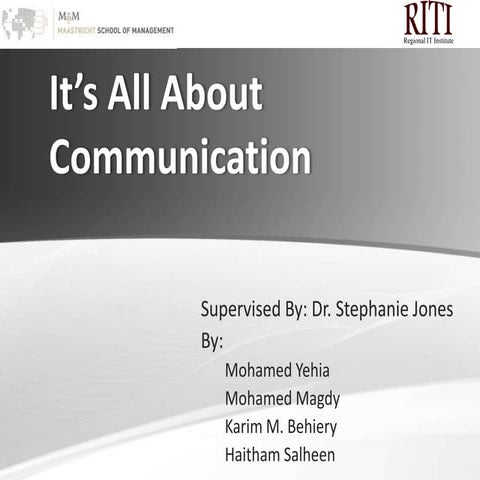 Its all about communication