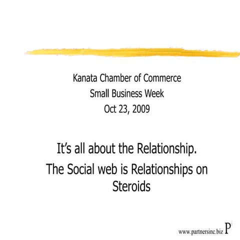 Its All About Relationships 10 09