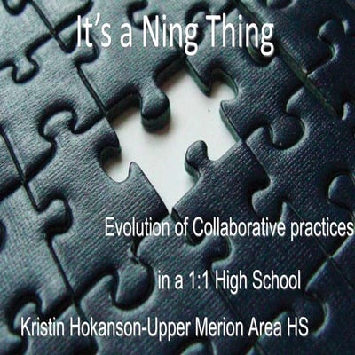 Its A Ning Thing Evolution of Collaborative Practices in a 1:1 HS