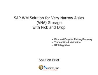 SAP Pick and Drop Solution