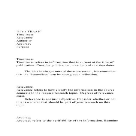 Evaluating Sources with the TRAAP Test | PPTX