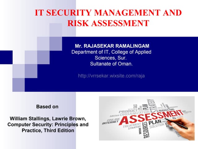IT Security management and risk assessment