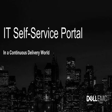 IT Self Service Portals in a Continuous Delivery World
