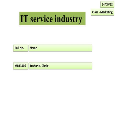 It service industry