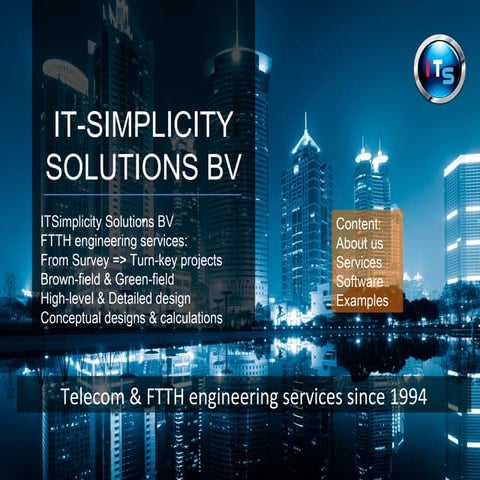 ITSimplicity ftth engineering services | PPT