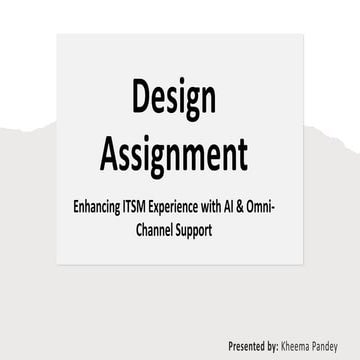 Improving  ITSM App Experience  with AI.