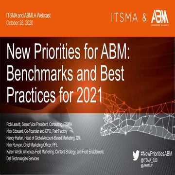 New Priorities for ABM: Benchmarks and Best Practices for 2021