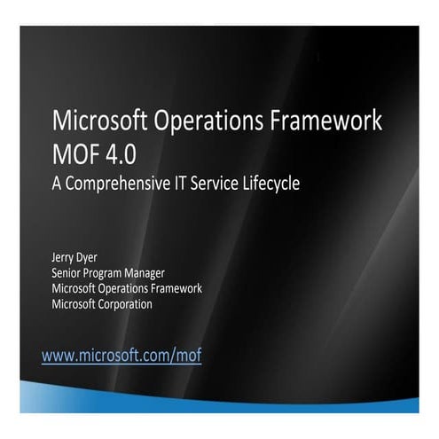 MOF 4 Overviewv - ITSM Academy Webinar