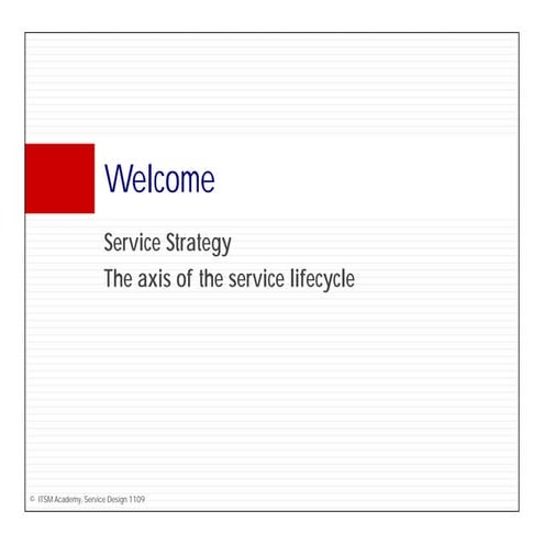 ITIL Service Strategy - ITSM Academy Webinar 