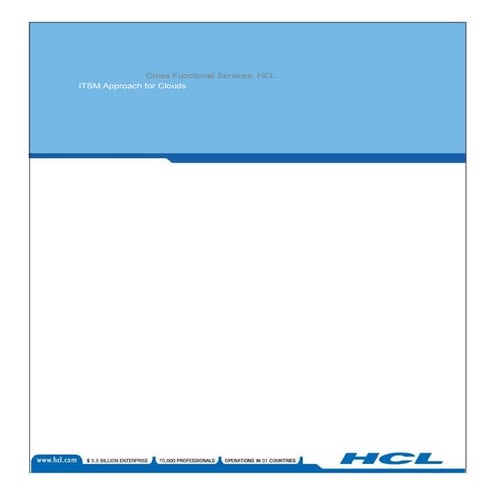  ITSM Approach for Clouds