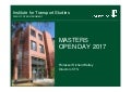 Institute for Transport Studies - Masters Open Day 2017