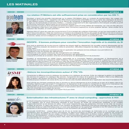 Forum thématiques du service - Les matinales