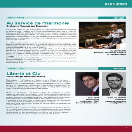 Forum Thématiques du service - Plénières