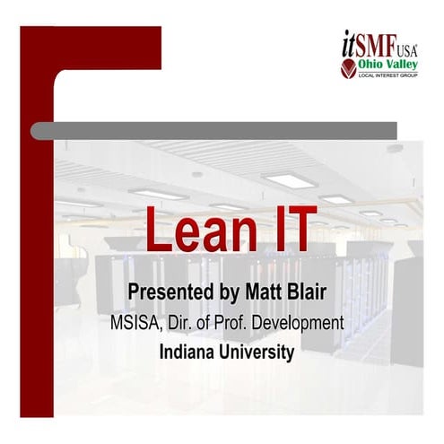 itSMF - Foundations of Lean IT