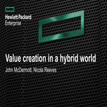 Nicola Reeves and John McDermott: Value Creation in a Hybrid World