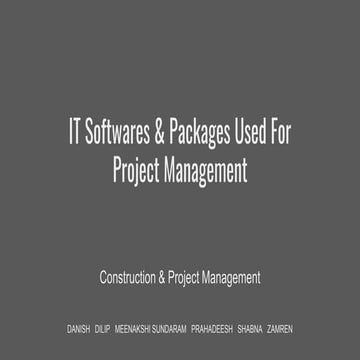 IT softwares & packages used for project management