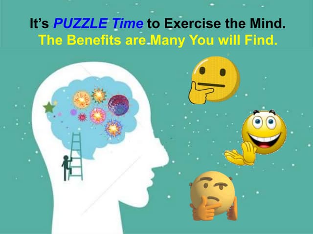 It's PUZZLE Time to Exercise the Mind